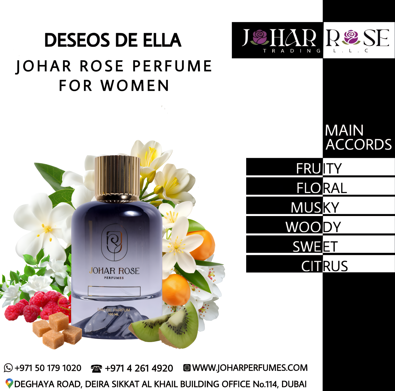DESEOS DE ELLA JOHAR ROSE PERFUME